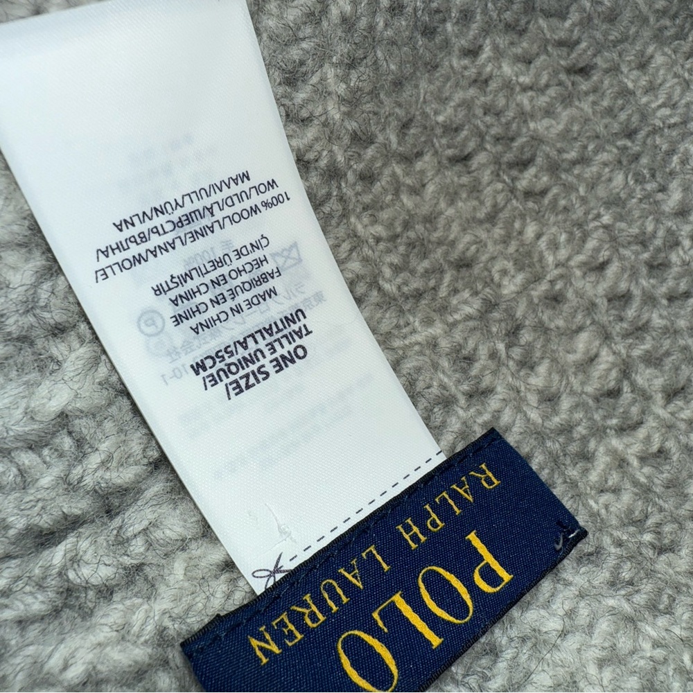 Polo by Ralph Lauren Light Gray Knit Hat NWOT - Picture 3 of 3